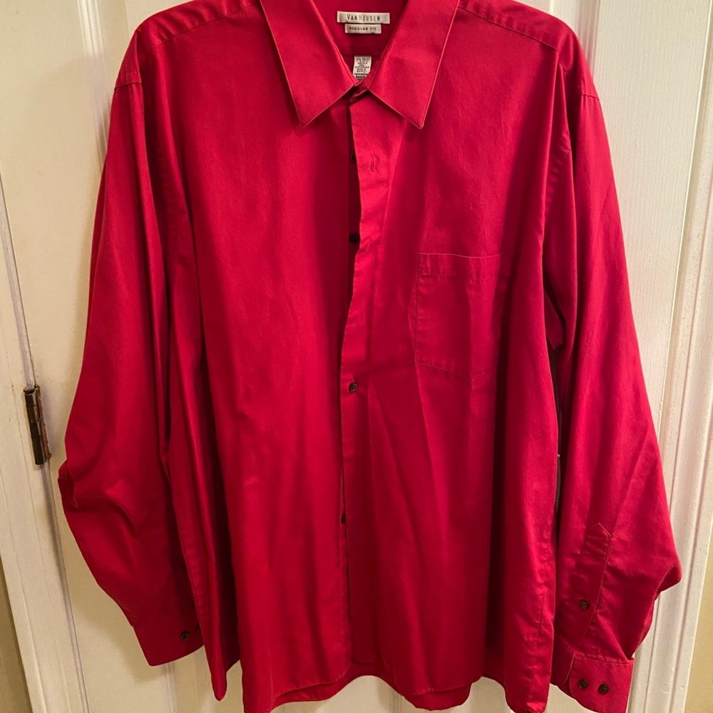 Red Van Heusen Dress Shirt (Men’s)